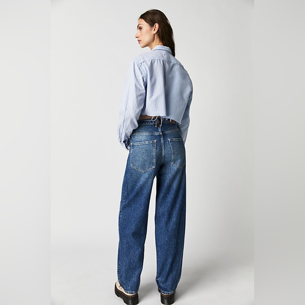 Free People Crossroads jeans size 30 - medium blue - Picture 2 of 9